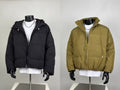 Men's Winter Puffer Jackets - Black & Olive Streetwear Outerwear Set