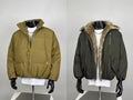 Men's Winter Jackets - Olive Puffer & Green Fur-Lined Bomber Set