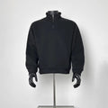 Men's Oversized Quarter-Zip Sweatshirt, Minimalist Streetwear Long Sleeve