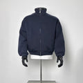 Deep Blue High-Neck Zip Sweatshirt, Versatile Daily Wear Jacket for Men