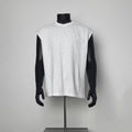 Men Light Heather White Cut Off Sleeveless Tee Raw Hem Loose Fit Gym Tank
