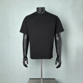 Solid Black Oversized Short Sleeve Crew Neck T-Shirt For Men