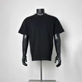 Men Deconstructed Panel Loose Fit Short Sleeve Tee Minimal Plain Black Top