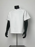 Clean Minimal Raglan Cut Relaxed Fit White Streetwear Short Sleeve T-Shirt