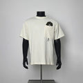 Off White Tree Embroidery Patch Pocket T-Shirt Men Loose Boxy Crew Neck Root Print Nature Minimal Casual Short Sleeve Tee