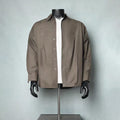 Deconstructed Loose Casual Button Up Over Shirt