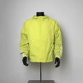 Bright Fluorescent Yellow 3 White Stripe Raglan Sleeve Casual Track Wind Jacket