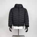 Lightweight Quilted Hooded Puffer Jacket Men Black Loose Short Winter Coat