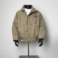 Multi Pocket Cargo Bomber Jacket Men Khaki Vintage Loose Military Work Coat